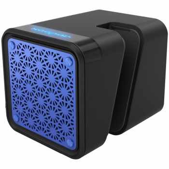 Xoopar Sonar Wireless Speaker Black Body Blue Fireworks